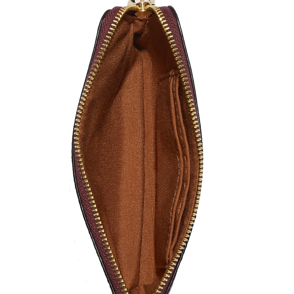 Coach Women's Corner Zip Wristlet In Signature Canvas With Varsity Motif - Picture 3 of 6